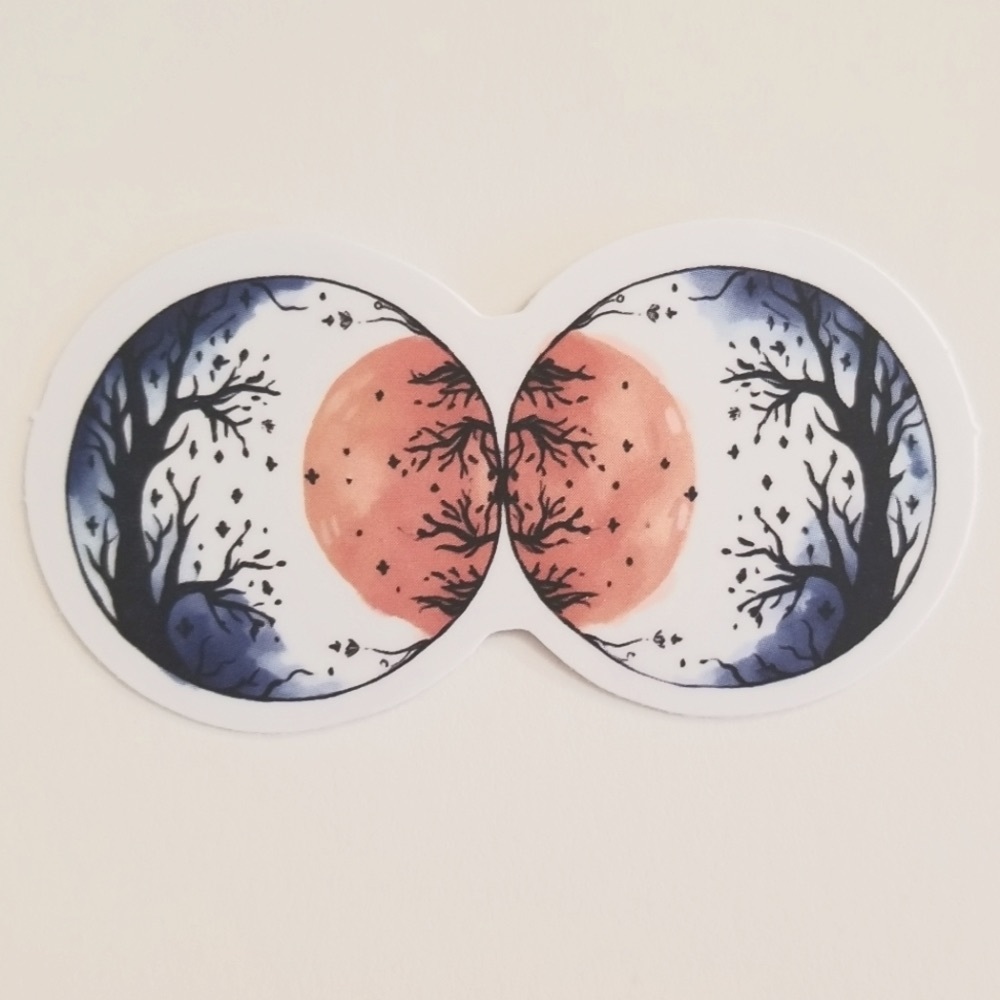10/$10 Moon & Trees Sticker